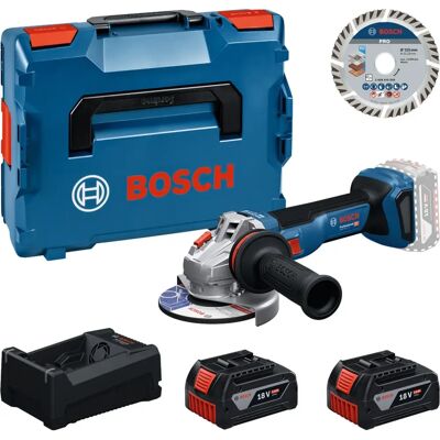 Bosch GWS 18V-11 S Professional Akkus sarokcsiszoló 125 mm + 2x5Ah + L-BOXX 0615A500E6 Bosch GWS 18V-11 S Professional Akkus sarokcsiszoló 125 mm + 2x5Ah + L-BOXX 0615A500E6