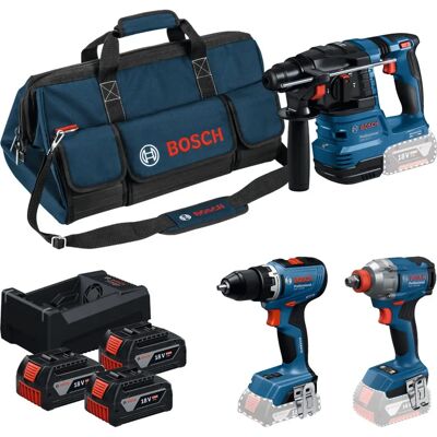 Bosch GBH 18V-22 + GSR 18V-65 + GDX 18V-285 Professional akkus szerszámkészlet 0615A50093 Bosch GBH 18V-22 + GSR 18V-65 + GDX 18V-285 Professional akkus szerszámkészlet 0615A50093