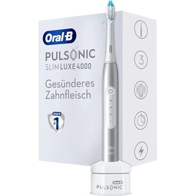 Oral-B Pulsonic Slim Luxe 4000 Elektromos fogkefe platina Oral-B Pulsonic Slim Luxe 4000 Elektromos fogkefe platina