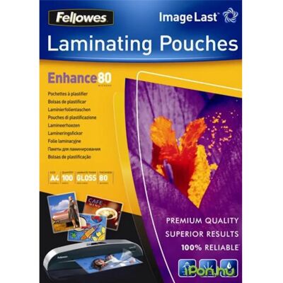 Fellowes A5 fényes lamináló fólia 80 mikron IFW53060 Fellowes A5 fényes lamináló fólia 80 mikron IFW53060