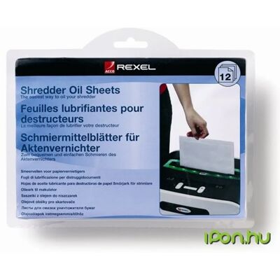 REXEL Olajozó lap iratmegsemmisítőhöz A5 12 db REXEL REXEL Olajozó lap iratmegsemmisítőhöz A5 12 db REXEL