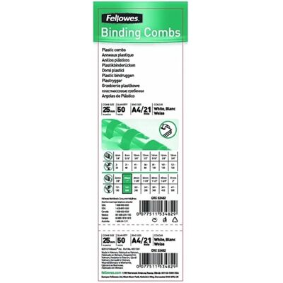 Fellowes 32 mm műanyag spirál 241-280 lapig fehér Fellowes 32 mm műanyag spirál 241-280 lapig fehér