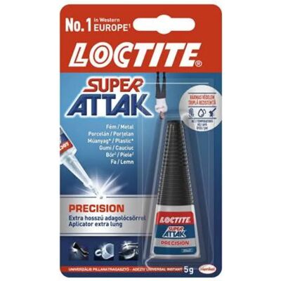 HENKEL Pillanatragasztó 5 g Loctite Super Attak Precision HENKEL Pillanatragasztó 5 g Loctite Super Attak Precision