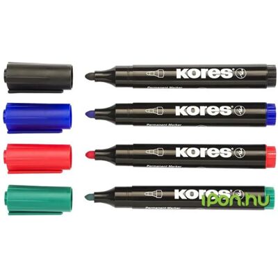 KORES "Marka" alkoholos marker 3-5 mm 4 színben kúpos KORES "Marka" alkoholos marker 3-5 mm 4 színben kúpos