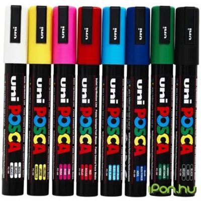 UNI Posca PC-5M Dekormarker 1.8-2.5 mm szürke UNI Posca PC-5M Dekormarker 1.8-2.5 mm szürke