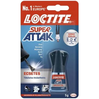 HENKEL Super Attak 5g ecsetes pillanatragasztó HENKEL Super Attak 5g ecsetes pillanatragasztó