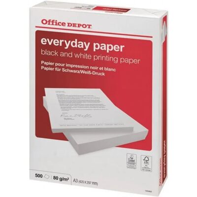 OFFICE DEPOT Everyday A3 80g másolópapír OFFICE DEPOT Everyday A3 80g másolópapír