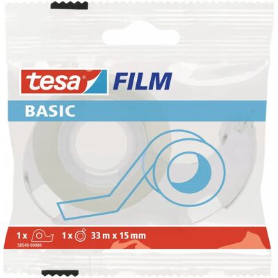 TESA Basic 33mx15mm átlátszó ragasztószalag-tépő TESA Basic 33mx15mm átlátszó ragasztószalag-tépő