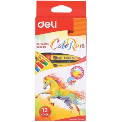 DELI Color Run olajpasztell kréta készlet 12db-os vegyes színű DELI Color Run olajpasztell kréta készlet 12db-os vegyes színű