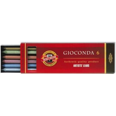 KOH-I-NOOR 4380 Giconda Metallic 5.6mm 6 különféle színű irónbél KOH-I-NOOR 4380 Giconda Metallic 5.6mm 6 különféle színű irónbél
