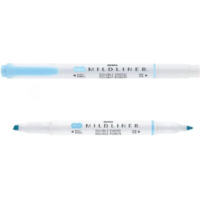 ZEBRA 78120 Mildliner Fluorescent kettős végű szövegkiemelő kék ZEBRA 78120 Mildliner Fluorescent kettős végű szövegkiemelő kék