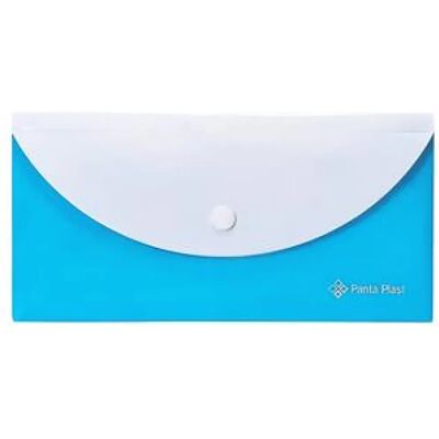PANTA PLAST Irattartó tasak DL PP patentos két zsebes neon kék PANTA PLAST Irattartó tasak DL PP patentos két zsebes neon kék