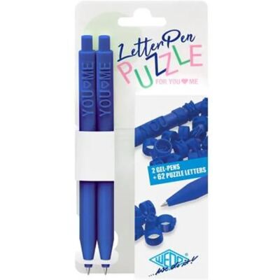 WEDO Letter Pen Puzzle Zseléstoll nyomógombos kirakós 2db kék WEDO Letter Pen Puzzle Zseléstoll nyomógombos kirakós 2db kék