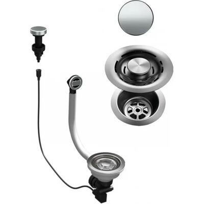 ELLECI FLOW PRO automata dugókiemelő egymedencés mosogatókhoz inox ELLECI FLOW PRO automata dugókiemelő egymedencés mosogatókhoz inox