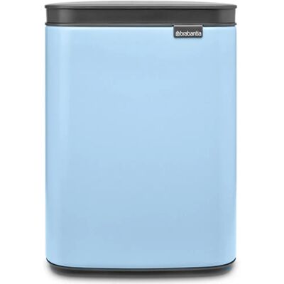 BRABANTIA Bo Waste Bin hulladékgyűjtő felnyitható Soft-Close fedéllel fali/álló műanyag tartály 4L - A méret acél álomkék - 224003 BRABANTIA Bo Waste Bin hulladékgyűjtő felnyitható Soft-Close fedéllel fali/álló műanyag tartály 4L - A méret acél álomkék - 224003