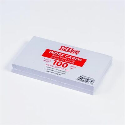 OFFICE DEPOT Indexkártya sima 100db OFFICE DEPOT Indexkártya sima 100db