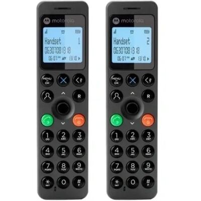 Motorola DOT202 telefon készülék vezeték nélküli 2 kézibeszélő DECT fekete Motorola DOT202 telefon készülék vezeték nélküli 2 kézibeszélő DECT fekete