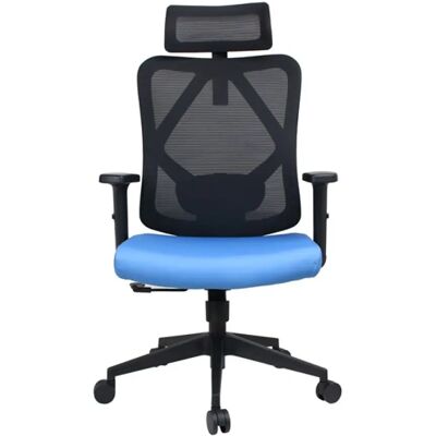 IRIS Eclipse ergonómikus szövet-hálós irodai forgószék fekete-kék IRIS Eclipse ergonómikus szövet-hálós irodai forgószék fekete-kék