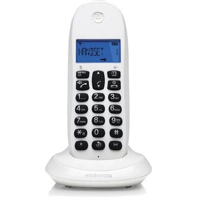 Motorola C1001CB+ telefon készülék vezeték nélküli DECT kijelző FEHÉR 107C1001CBW+ Motorola C1001CB+ telefon készülék vezeték nélküli DECT kijelző FEHÉR 107C1001CBW+