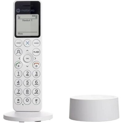 Motorola DOT411 telefon készülék vezeték nélküli DECT FEHÉR 107DOT411 Motorola DOT411 telefon készülék vezeték nélküli DECT FEHÉR 107DOT411