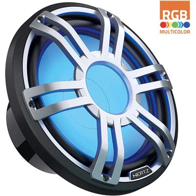 HERTZ Vízálló hajós/powersport 30cm-es LED mélynyomó fekete HMS 12 S4-LD-G HERTZ Vízálló hajós/powersport 30cm-es LED mélynyomó fekete HMS 12 S4-LD-G