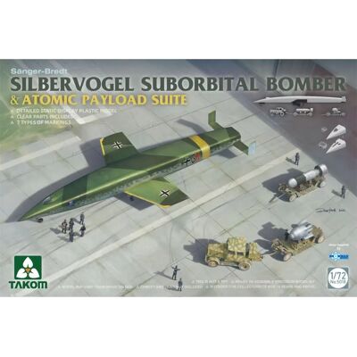TAKOM 1/72 Silbervogel suborbital bomber & atomic payload suite katonai repülőgép modell TAKOM 1/72 Silbervogel suborbital bomber & atomic payload suite katonai repülőgép modell