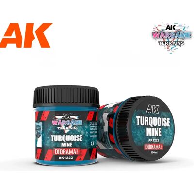 AK INTERACTIVE Wargame Terrain Turquoise Mine kék ásványos talaj effekt festék 100ml AK INTERACTIVE Wargame Terrain Turquoise Mine kék ásványos talaj effekt festék 100ml