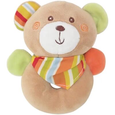 LORELLI Toys Plüss csörgő karika - Maci LORELLI Toys Plüss csörgő karika - Maci