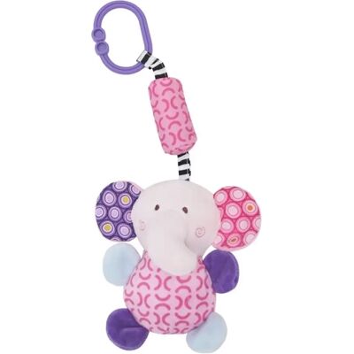 LORELLI Toys Campanula plüss babakocsi játék - pink elefánt LORELLI Toys Campanula plüss babakocsi játék - pink elefánt
