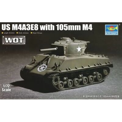 TRUMPETER 1/72 M4A3E8 amerikai tank modell TRUMPETER 1/72 M4A3E8 amerikai tank modell