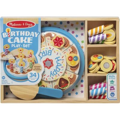 MELISSA AND DOUG Fából készült születésnapi torta szett játékkonyha kiegészítő 6074876 MELISSA AND DOUG Fából készült születésnapi torta szett játékkonyha kiegészítő 6074876
