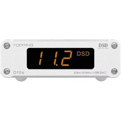 TOPPING D10S Asztali USB DAC 32bit 384KHz DSD256 Ezüst TOPPING D10S Asztali USB DAC 32bit 384KHz DSD256 Ezüst