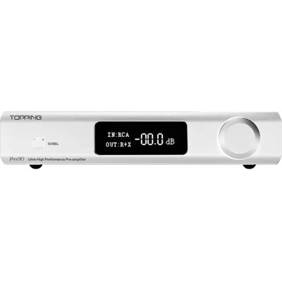 TOPPING PRE90 Prémium minőségű sztereó előerősítő XLR/RCA Ezüst TOPPING PRE90 Prémium minőségű sztereó előerősítő XLR/RCA Ezüst