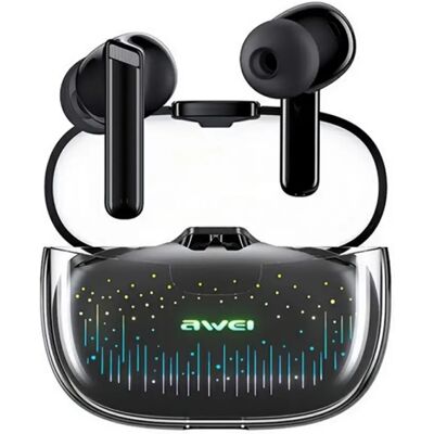AWEI T52 PRO2 bluetooth fülhallgató SZTEREO v5.3, LED fény + töltőtok, FEKETE AWEI T52 PRO2 bluetooth fülhallgató SZTEREO v5.3, LED fény + töltőtok, FEKETE