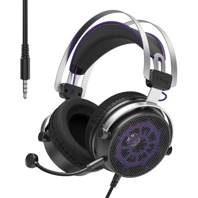 FIFINE H18 játék fejhallgató fekete USB 35 mm PC PS4 PS5 Xbox H18 FIFINE H18 játék fejhallgató fekete USB 35 mm PC PS4 PS5 Xbox H18