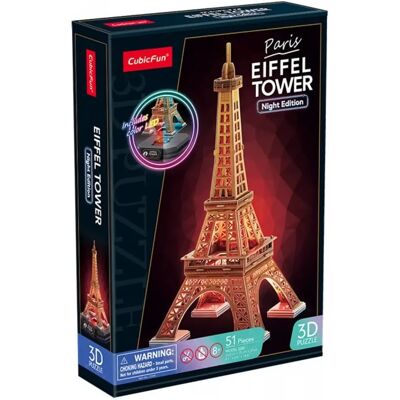 CUBICFUN Eiffel-torony 3D Puzzle Éjszakai Változat CUBICFUN Eiffel-torony 3D Puzzle Éjszakai Változat