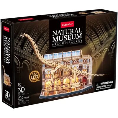 CUBICFUN 3D puzzle játék 217 darabos Brachioszaurusz csontváz LED világítással CUBICFUN 3D puzzle játék 217 darabos Brachioszaurusz csontváz LED világítással