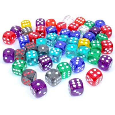 CHESSEX Translucent - d6 dobókocka CHESSEX Translucent - d6 dobókocka