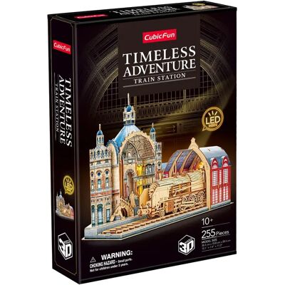 CUBICFUN 3D puzzle Vasútállomás LED-es CUBICFUN 3D puzzle Vasútállomás LED-es