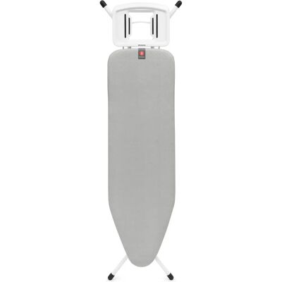 BRABANTIA Solid Steam Iron Rest vasalódeszka 1240x380mm - B méret. fix vasalótámasz. D=22mm fehér váz. metalizált szürke huzat - 243424 BRABANTIA Solid Steam Iron Rest vasalódeszka 1240x380mm - B méret. fix vasalótámasz. D=22mm fehér váz. metalizált szürke huzat - 243424