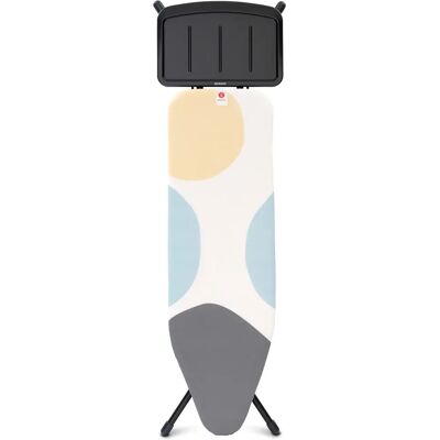 BRABANTIA Solid Steam Unit Holder vasalódeszka 1240x380mm - B méret. fix vasalótálca gőzállomásokhoz. D=22mm fekete váz. tavaszi buborékok huzat - 134425 BRABANTIA Solid Steam Unit Holder vasalódeszka 1240x380mm - B méret. fix vasalótálca gőzállomásokhoz. D=22mm fekete váz. tavaszi buborékok huzat - 134425