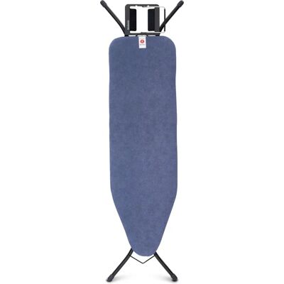 BRABANTIA Steam Iron Rest vasalódeszka 1240x380mm - B méret. kinyitható vasalótámasz. D=22mm fekete váz. farmerkék huzat - 134265 BRABANTIA Steam Iron Rest vasalódeszka 1240x380mm - B méret. kinyitható vasalótámasz. D=22mm fekete váz. farmerkék huzat - 134265