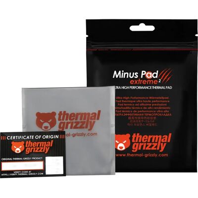 THERMAL GRIZZLY Minus Pad Extreme 2 hővezető pad 100x100x2mm szürke TG-MP-E2-100-100-20 THERMAL GRIZZLY Minus Pad Extreme 2 hővezető pad 100x100x2mm szürke TG-MP-E2-100-100-20