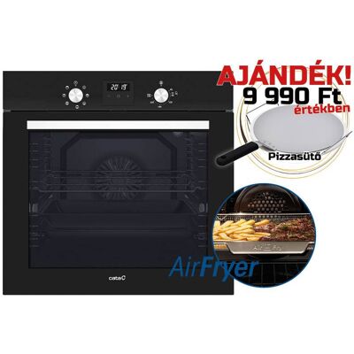 CATA - Beépíthető sütő MDS-8007 BK AirFryer + Ajándék pizzasütő szett és AirFryer sütőtálca - Kifutó termék! CATA - Beépíthető sütő MDS-8007 BK AirFryer + Ajándék pizzasütő szett és AirFryer sütőtálca - Kifutó termék!
