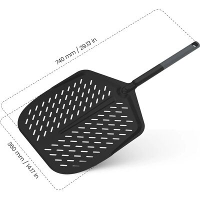 Witt Soft Grip Fekete Prémium Pizza Lapát - 14 Inch - Pizza Peel Witt Soft Grip Fekete Prémium Pizza Lapát - 14 Inch - Pizza Peel