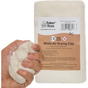 Baker Ross FX923 Weißer lufttrocknender Ton Packung mit 1 kg, Modelliermasse für Kunsthandwerk Baker Ross FX923 Weißer lufttrocknender Ton Packung mit 1 kg, Modelliermasse für Kunsthandwerk