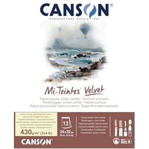 Canson Mi-Teintes Velvet Rajzpapír - Krémfehér - 430gsm - 24x32cm Canson Mi-Teintes Velvet Rajzpapír - Krémfehér - 430gsm - 24x32cm