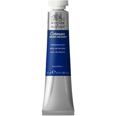 Winsor & Newton 0308538 Cotman Aquarellfarbe mit ausgezeichneter Transparenz, Farbkraft und Verarbeitungseigenschaften, Wasserfarbe 21ml Tube Preußischblau Winsor & Newton 0308538 Cotman Aquarellfarbe mit ausgezeichneter Transparenz, Farbkraft und Verarbeitungseigenschaften, Wasserfarbe 21ml Tube Preußischblau