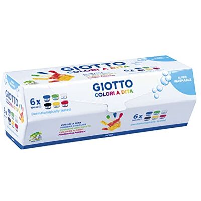 GIOTTO 534100 Fingerfarbe, 6 x 100 ml GIOTTO 534100 Fingerfarbe, 6 x 100 ml