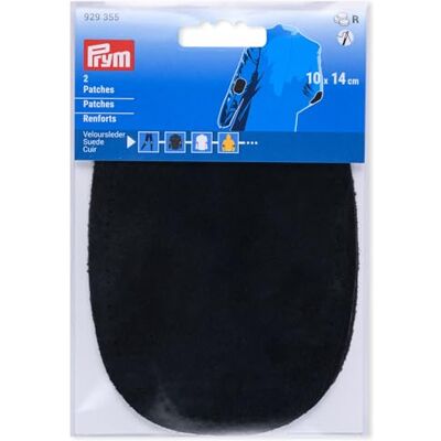 Prym 929355 Patches Veloursleder, zum Aufnähen, 10 x 14cm, schwarz Prym 929355 Patches Veloursleder, zum Aufnähen, 10 x 14cm, schwarz